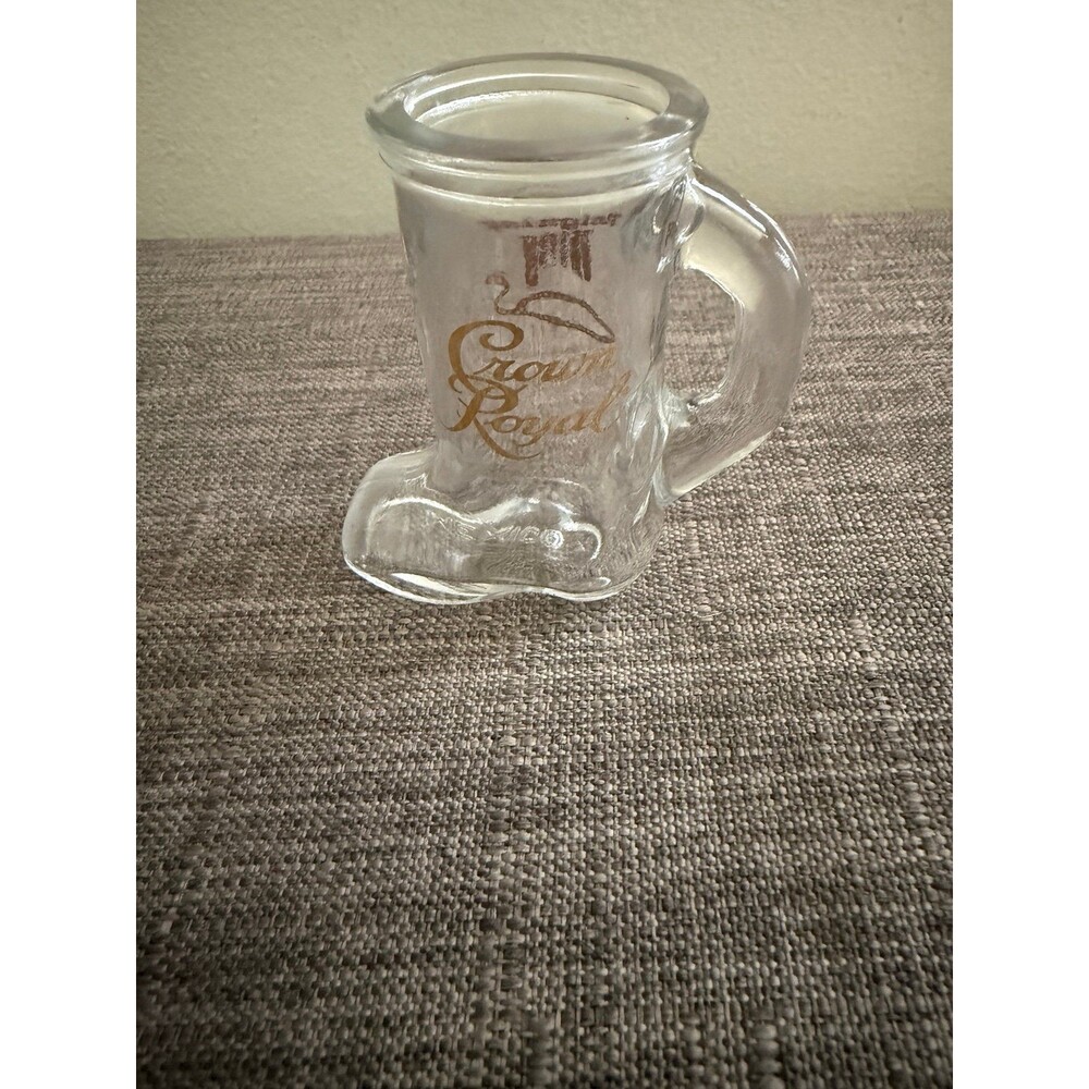 Vintage Crown Royal Boot shaped  "Reigning King" Collectible Shot glass